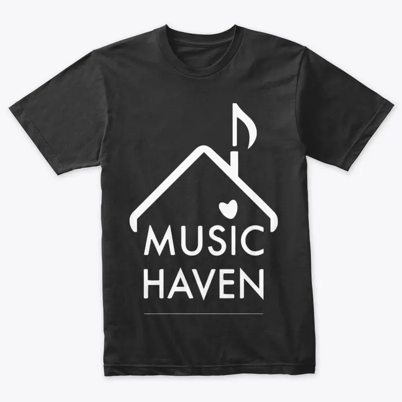 Music Haven T-Shirt - Blk w/ Whte Logo